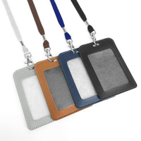 PU Leather Badge Holder (Vertical)