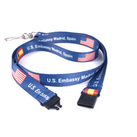 1.5 cm Lanyard (U.S. Embassy Madrid, Spain)