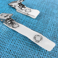 Vinyl Badge Strap Clips (with 2 Holes Clip & Mesh Strap)