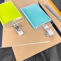 Vinyl Badge Strap Clips (with 2 Holes Clip & Mesh Strap)