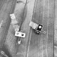 Vinyl Badge Strap Clips (with 2 Holes and Safety Pin)