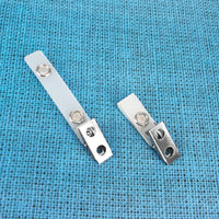 Vinyl Badge Strap Clips (with 2-Holes and Mylar Straps)