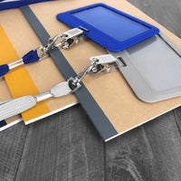 Vinyl Badge Strap Clips (with Thumb-Grip Clip)