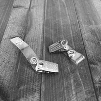 Vinyl Badge Strap Clips (with Thumb-Grip Clip)