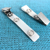 Vinyl Badge Strap Clip (Embossed U Clip & Mylar Strap)