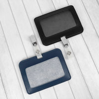 Vinyl Badge Strap Clip (Embossed U Clip & Mylar Strap)