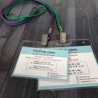 Vinyl Transparent Badge Holder (Horizontal)