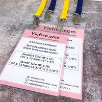 Vinyl Transparent Badge Holder (2-Holes)