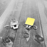 Adhesive 2-Holes Badge Clip with Safety Pin