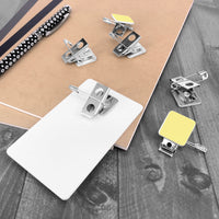 Adhesive 2-Holes Badge Clip with Safety Pin