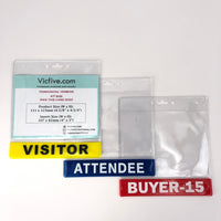 Pre-printed Vinyl Soft Badge Holder (Horizontal)