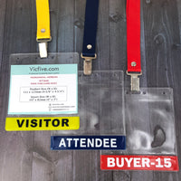 Pre-printed Vinyl Soft Badge Holder (Horizontal)