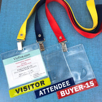 Pre-printed Vinyl Soft Badge Holder (Horizontal)