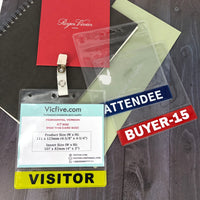 Pre-printed Vinyl Soft Badge Holder (Horizontal)