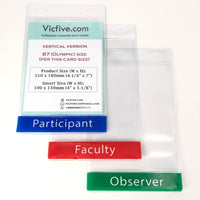 Pre-printed Vinyl Soft Badge Holder (Vertical)