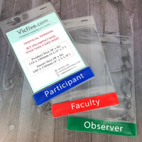 Pre-printed Vinyl Soft Badge Holder (Vertical)