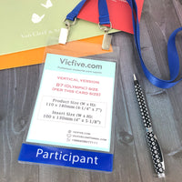 Pre-printed Vinyl Soft Badge Holder (Vertical)