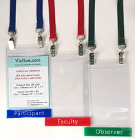 Pre-printed Vinyl Soft Badge Holder (Vertical)