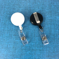 Round Flat Detachable Badge Reel
