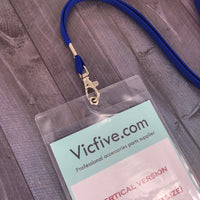 Vinyl Soft Badge Holder with Metal Eyelet (LONG)