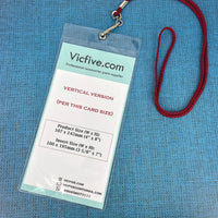 Vinyl Soft Badge Holder with Metal Eyelet (LONG)
