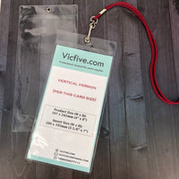 Vinyl Soft Badge Holder with Metal Eyelet (LONG)