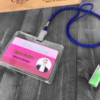 Horizontal Clear Acrylic Badge Holder