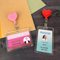 Heart Shape Detachable Badge Reel