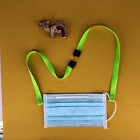 15MM Ribbed Polyester Face Mask Lanyard With Safety Breakaway Buckle