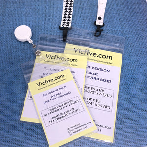 Vinyl Transparent Badge Holder (Zip-Lock)